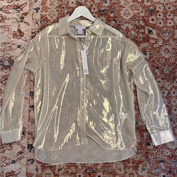 NWT House of Harlow x Revolve gold blouse - Picture 2 of 9